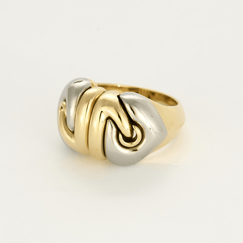 Bague 54 BULGARI - Doppio Cuore - Bague deux ors 58 Facettes DV23195-1-54-3