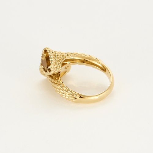 Bague 56 BOUCHERON - Serpent de bohème - Bague en or jaune et citrines 58 Facettes DV23308 -1-56-3