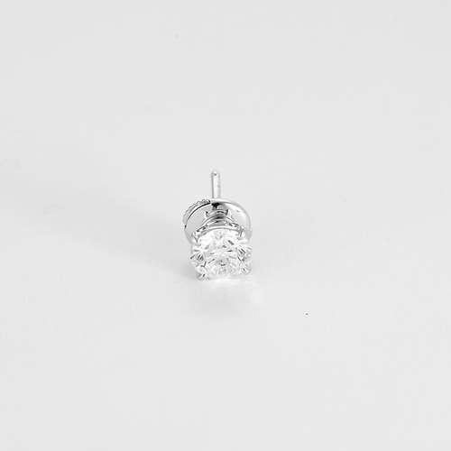 Boucles d'oreilles Cartier - Puces d'oreilles 1895 - or gris et diamants. 58 Facettes DV23634-5