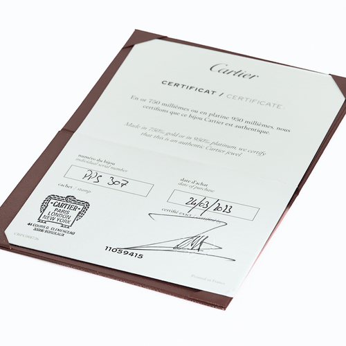 Boucles d'oreilles Cartier - Puces d'oreilles 1895 - or gris et diamants. 58 Facettes DV23634-5