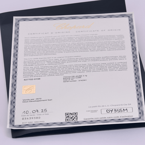 Bague 52 CHOPARD - Ice Cube - Alliance en or jaune 58 Facettes DV20103-5