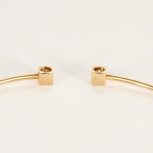 Bracelet Dinh Van - Le Cube Diamant petit modele- Bracelet en or rose et diamants 58 Facettes DV21602-13