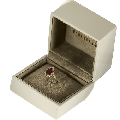 Bague 52 Valérie Danenberg - Blandine - Bague or rose, rubis et diamants 58 Facettes DV24431-1-52-1