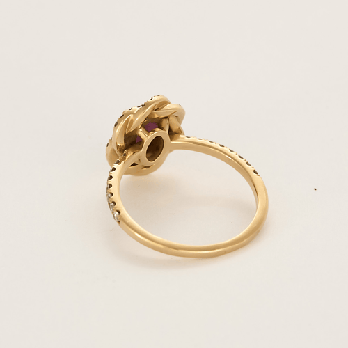 Bague 52 Valérie Danenberg - Blandine - Bague or rose, rubis et diamants 58 Facettes DV24431-1-52-1