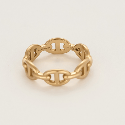 Bague 54 HERMES - Bague Chaîne d'ancre Enchaînée en or rose 58 Facettes DV25095-1-54-22