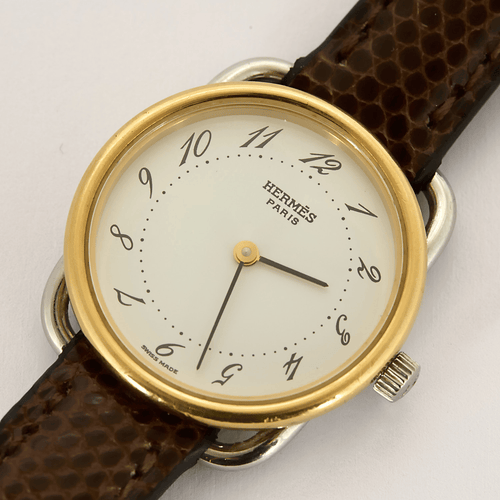 Montre HERMES - Arceau - Montre en acier et plaqué or 58 Facettes DV23242-1