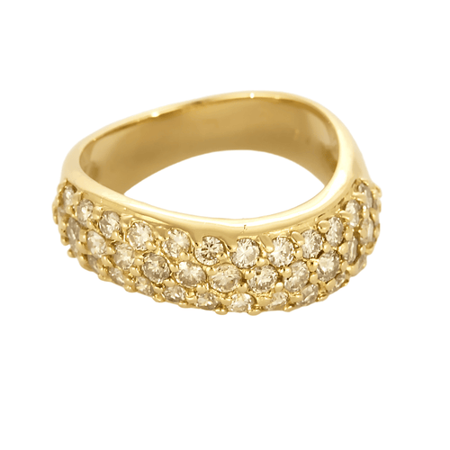 Bague 50 Bague mouvementée en or jaune et diamants 58 Facettes DV5004-1