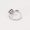 Bague 54,5 Bague en or gris saphir rose et diamants 58 Facettes DV0942-5-545-6