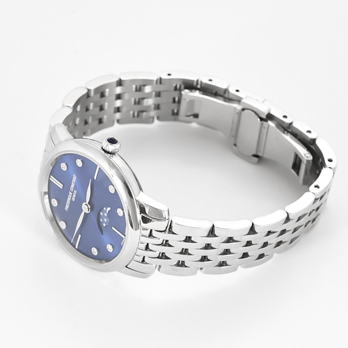 Montre FREDERIQUE CONSTANT - Slimline Moonphase - Montre en acier 58 Facettes DV22972-24