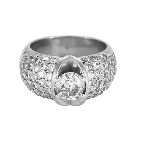 Bague 55 Bague bandeau en or gris et diamants 58 Facettes DV24448-3-DV0882-1