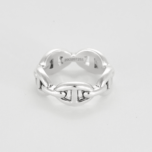 Bague 52 Hermès Bague Bague Chaîne d'Ancre Petit modèle Argent 58 Facettes DDV24955-1