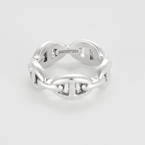 Bague 52 Hermès Bague Bague Chaîne d'Ancre Petit modèle Argent 58 Facettes DDV24955-1