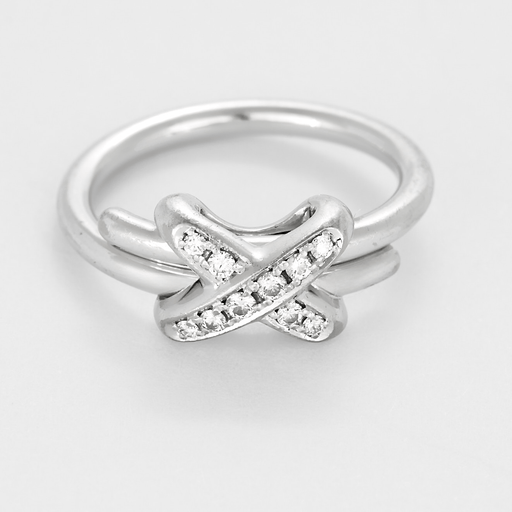 Bague 51 CHAUMET - Bague Jeux de Liens en or gris et diamants 58 Facettes DV24412-2