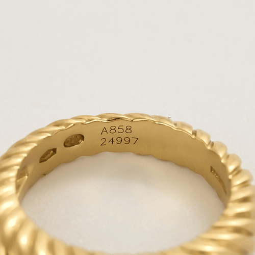 Bague 53.5 BOUCHERON - Bagues jonc en or jaune torsadées 58 Facettes DV25624-1-535-3