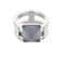 Hermès - Médor - Bague en argent, calcédoine bleue et diamants