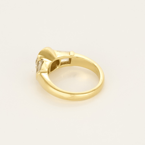 Bague 51 Bague solitaire en or jaune et diamants 58 Facettes DV25249-2-51-2