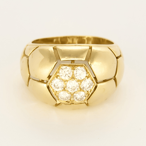 Bague 55 ALDEBERT- Bague en or jaune et diamants 58 Facettes DV25249-1-DV0882-1