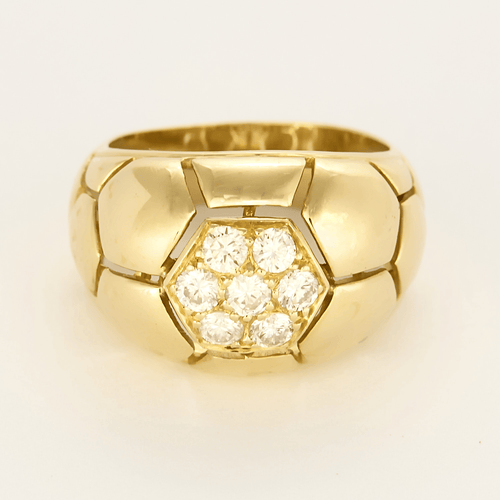 Bague 55 ALDEBERT- Bague en or jaune et diamants 58 Facettes DV25249-1