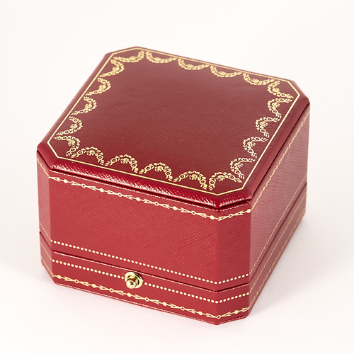 Bague 48 Cartier, solitaire 1895 -  en or gris et diamant 58 Facettes DV23634-3