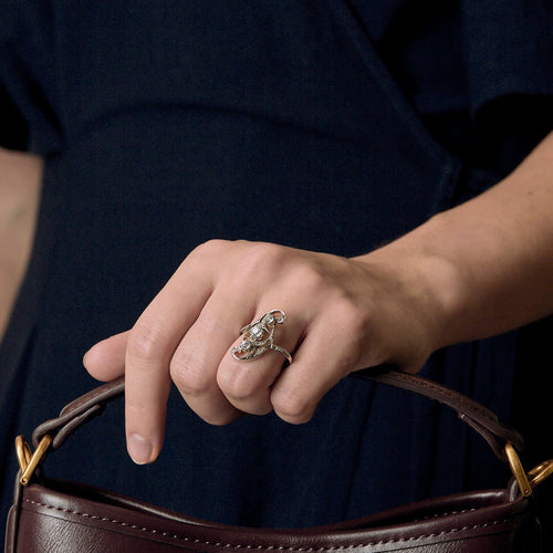 Bague 57,5 Bague Diamant en or blanc et diamants 58 Facettes DV12539-3-575-5