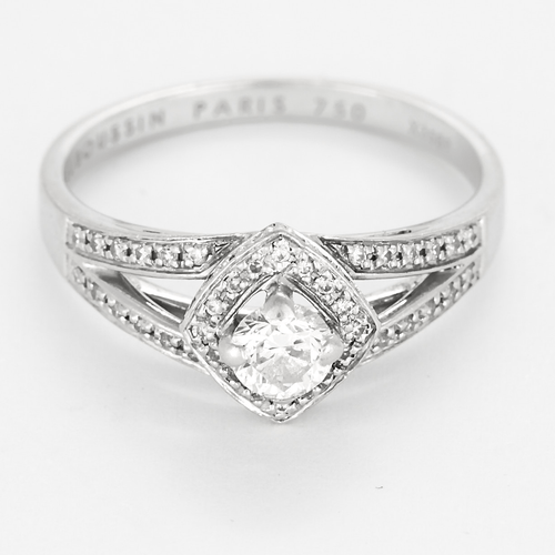 Bague 53.5 Mauboussin - Solitaire Love my Love N°3 - Bague en or blanc et diamants 58 Facettes DV11983-5