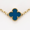 Bracelet Van Cleef & Arpels - Vintage Alhambra - Bracelet en or jaune et agate bleue 58 Facettes DV8241-4