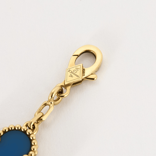 Bracelet Van Cleef & Arpels - Vintage Alhambra - Bracelet en or jaune et agate bleue 58 Facettes DV8241-4