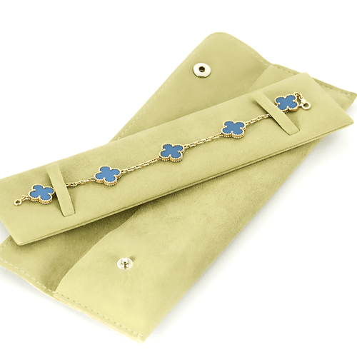 Bracelet Van Cleef & Arpels - Vintage Alhambra - Bracelet en or jaune et agate bleue 58 Facettes DV8241-4
