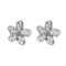 Boucles d'oreilles Boucles d'oreilles fleurs en or blanc et diamants 58 Facettes DV12539-4