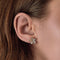 Boucles d'oreilles Boucles d'oreilles fleurs en or blanc et diamants 58 Facettes DV12539-4