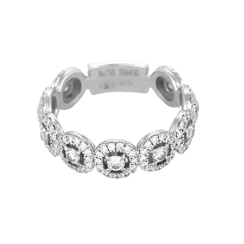 Bague 49 Messika - Joy - Alliance en or gris et diamants 58 Facettes DDV13879-5