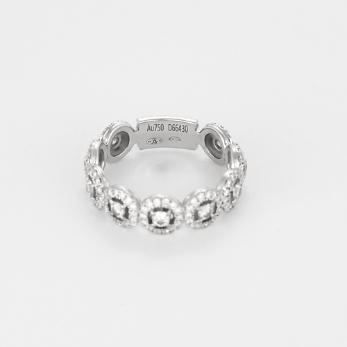 Bague 49 Messika - Joy - Alliance en or gris et diamants 58 Facettes DDV13879-5