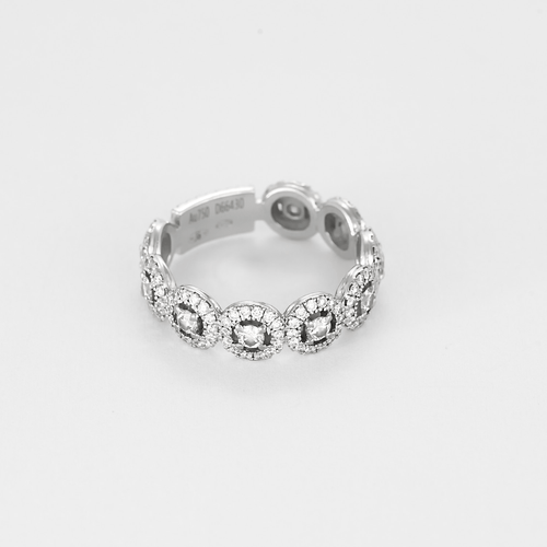 Bague 49 Messika - Joy - Alliance en or gris et diamants 58 Facettes DDV13879-5