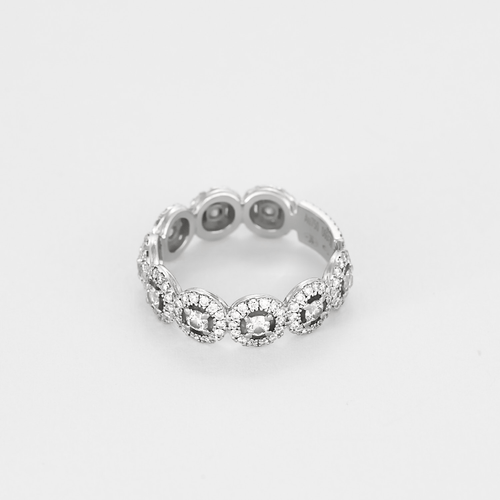Bague 49 Messika - Joy - Alliance en or gris et diamants 58 Facettes DDV13879-5