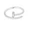 Bague 51 CARTIER - Juste un Clou- Petit Modèle semi pavé - Bague en or gris et diamants 58 Facettes DV8241-5-51-2