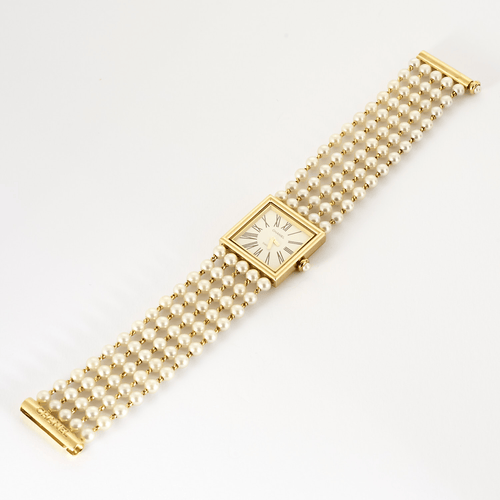 Montre CHANEL - Mademoiselle - Montre bijou or jaune et perles 58 Facettes DV23243-1