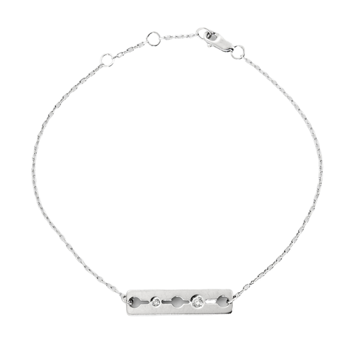 DINH VAN - Pulse - Bracelet en or gris et diamants