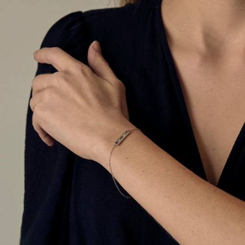 DINH VAN - Pulse - Bracelet en or gris et diamants