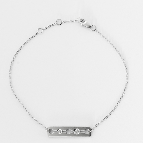 DINH VAN - Pulse - Bracelet en or gris et diamants