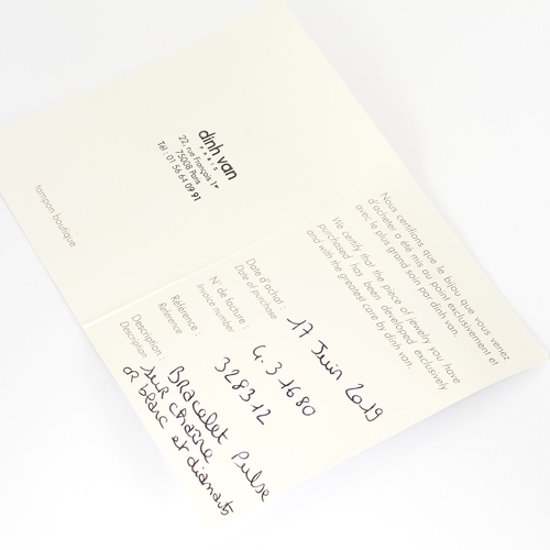 DINH VAN - Pulse - Bracelet en or gris et diamants