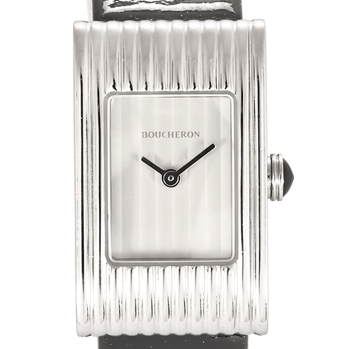 Montre BOUCHERON - Reflet - Montre en acier à mouvement quartz et boitier rectangulaire 58 Facettes DV23254-1