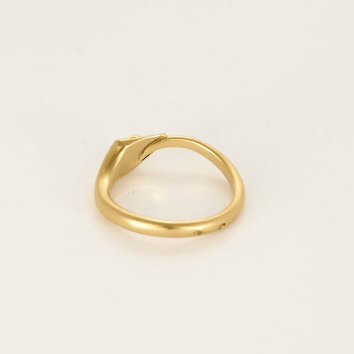 Bague 54 Boucheron - Trouble Vintage - Deux bagues en or jaune à motif de tête de serpent 58 Facettes DV25624-2