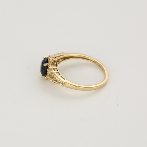 Bague 54 Bague en or jaune saphir et diamants 58 Facettes DV25212-30
