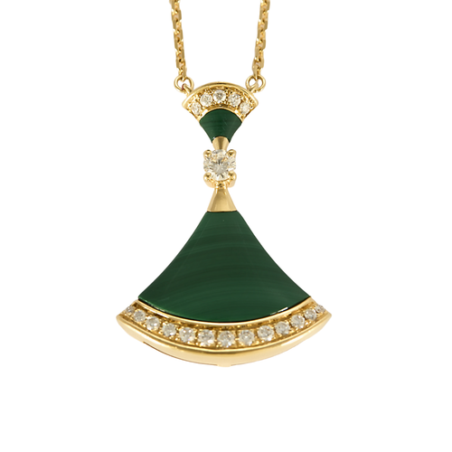 Bulgari - Divas' Dream - Collier en or jaune, malachite et diamants