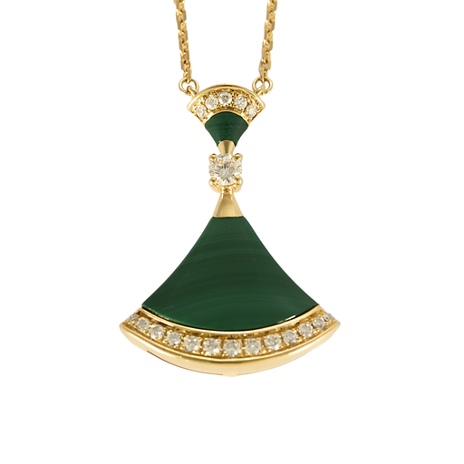 Bulgari - Divas' Dream - Collier en or jaune, malachite et diamants