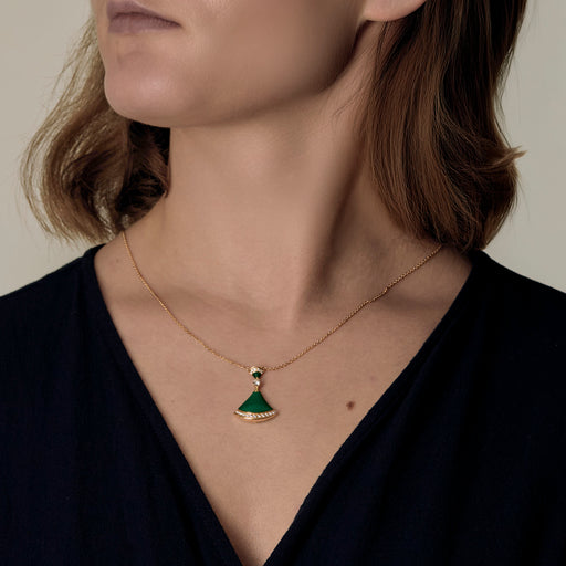 Bulgari - Divas' Dream - Collier en or jaune, malachite et diamants