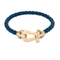Bracelet FRED - Force 10- Grand Modèle - Bracelet câble en nylon tressé et manille en or gris et or rose 58 Facettes DV0997-6