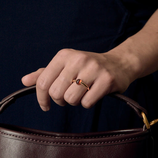 Bague 54 Pomellato - M'ama non M'ama - Bague en or rose et grenat hessonite 58 Facettes DV25951-3-54-3