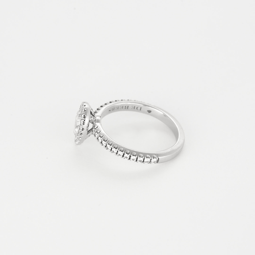 Bague 53 De Beers - Aura - Bague en platine et diamants 58 Facettes DV20843-4