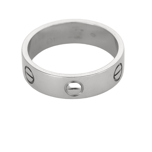 Bague 62 CARTIER - Love - Modèle classique - Alliance en or gris 58 Facettes DV24959-3